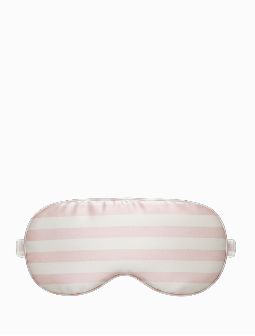 Silk Sleep Mask Pink White