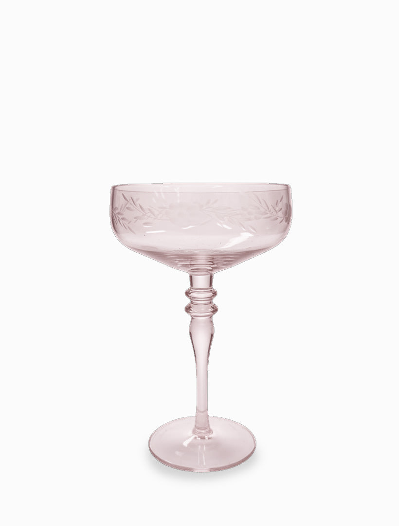 Jolie Fleur Crystal Coupes Pink
