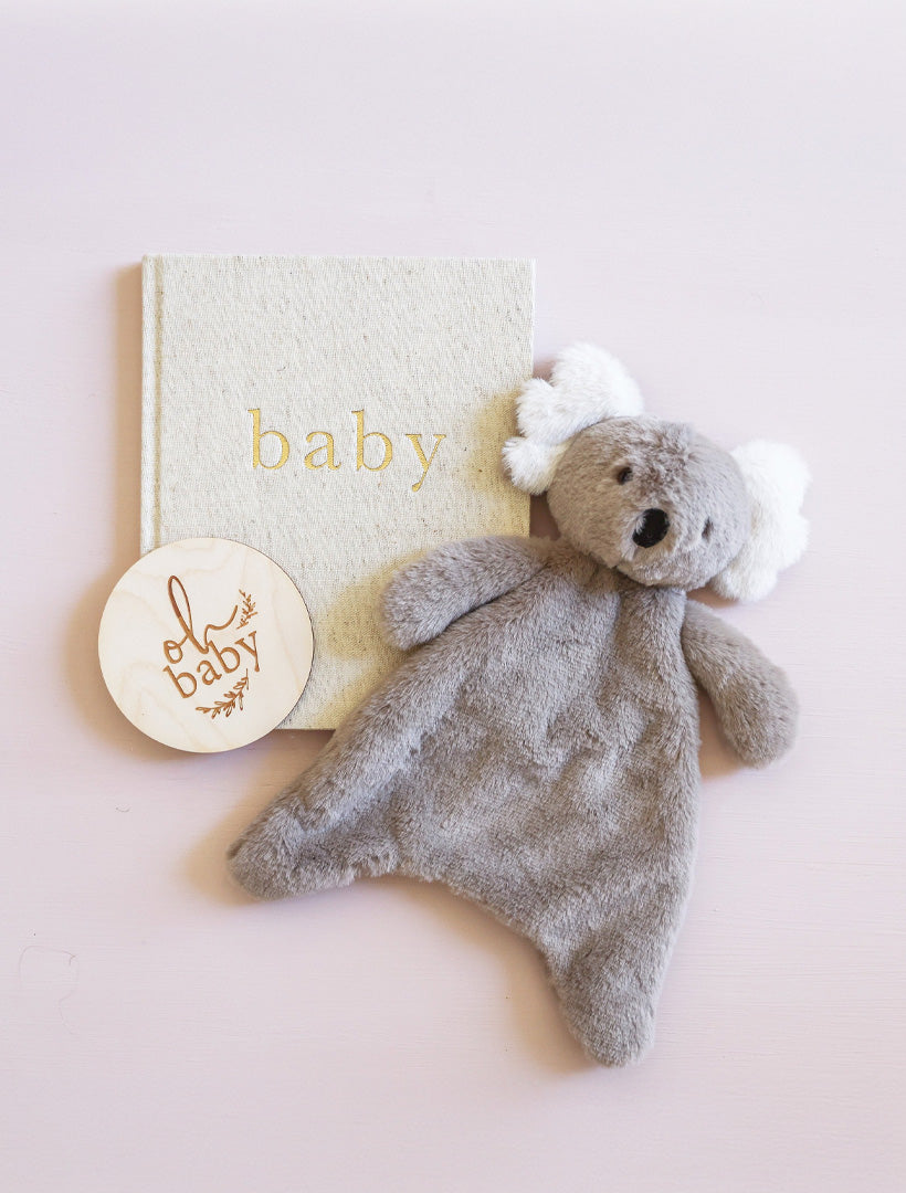 Plush Baby Koala Comforter Grey