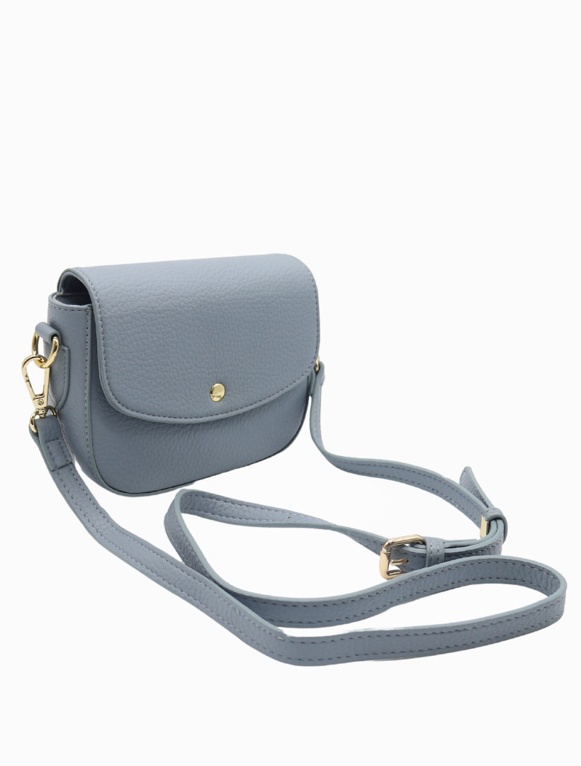 Side view - blue crossbody bag