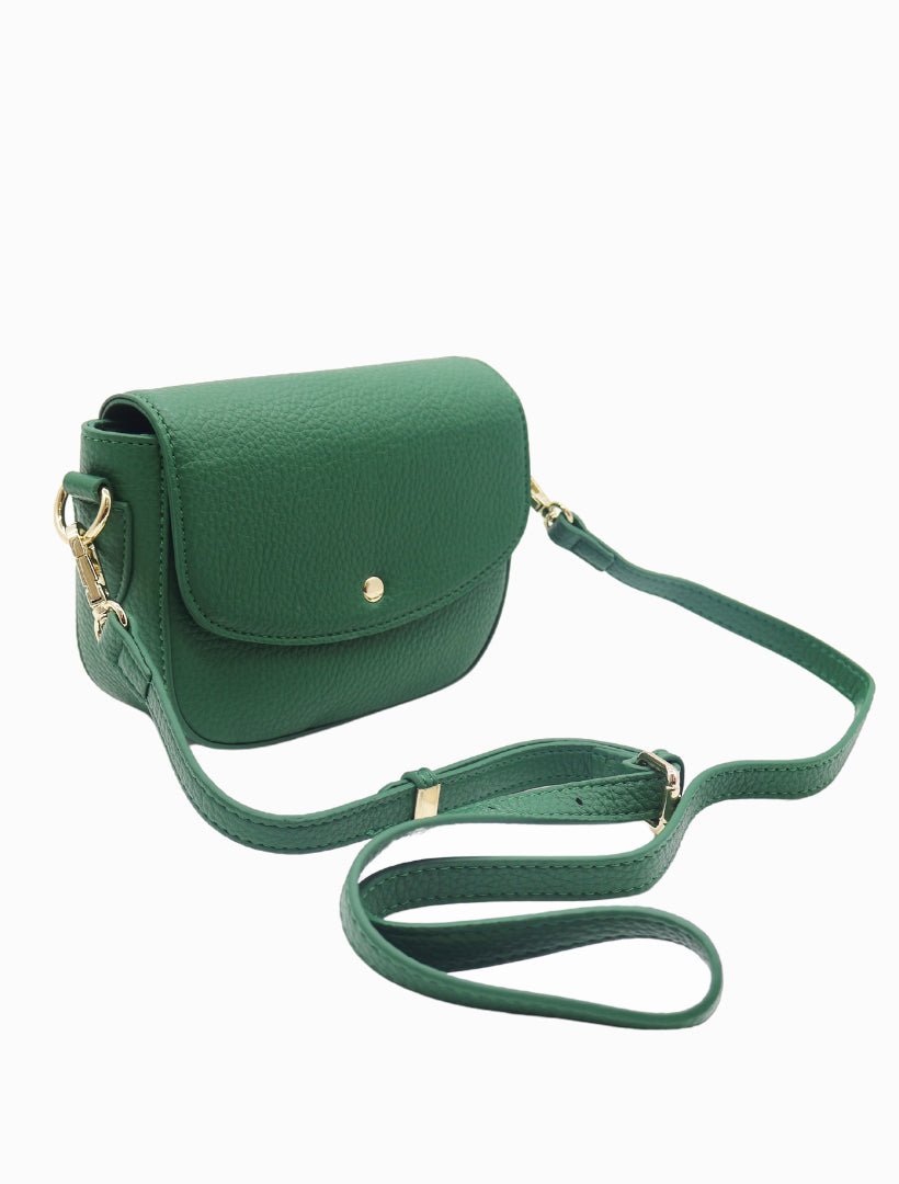 Side view - green crossbody bag