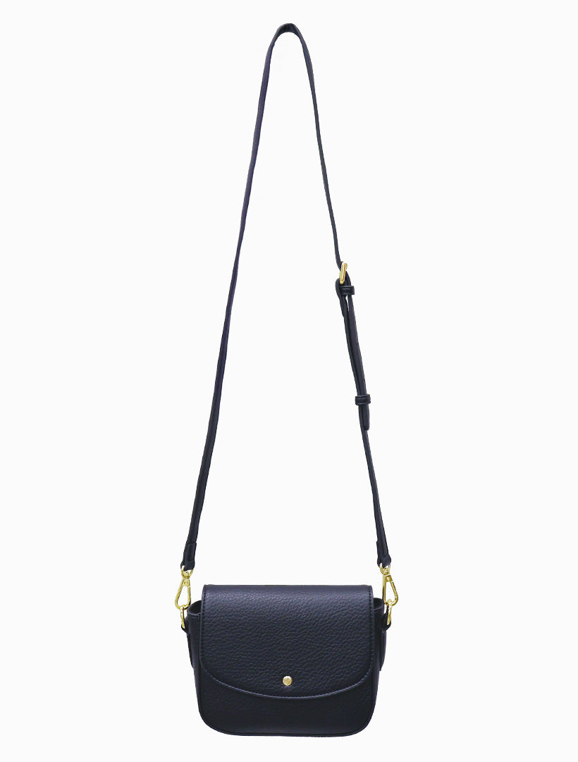 Front view - crossbody navy bag