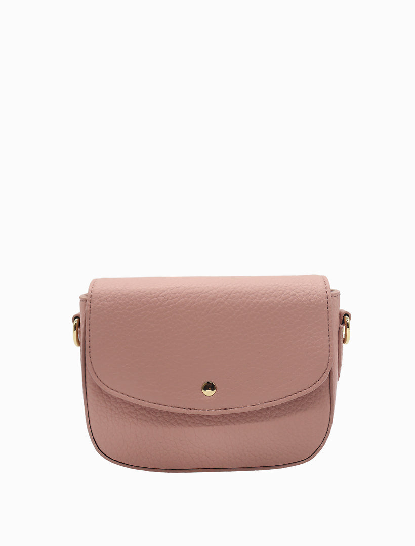 Front view - crossbody pink bag