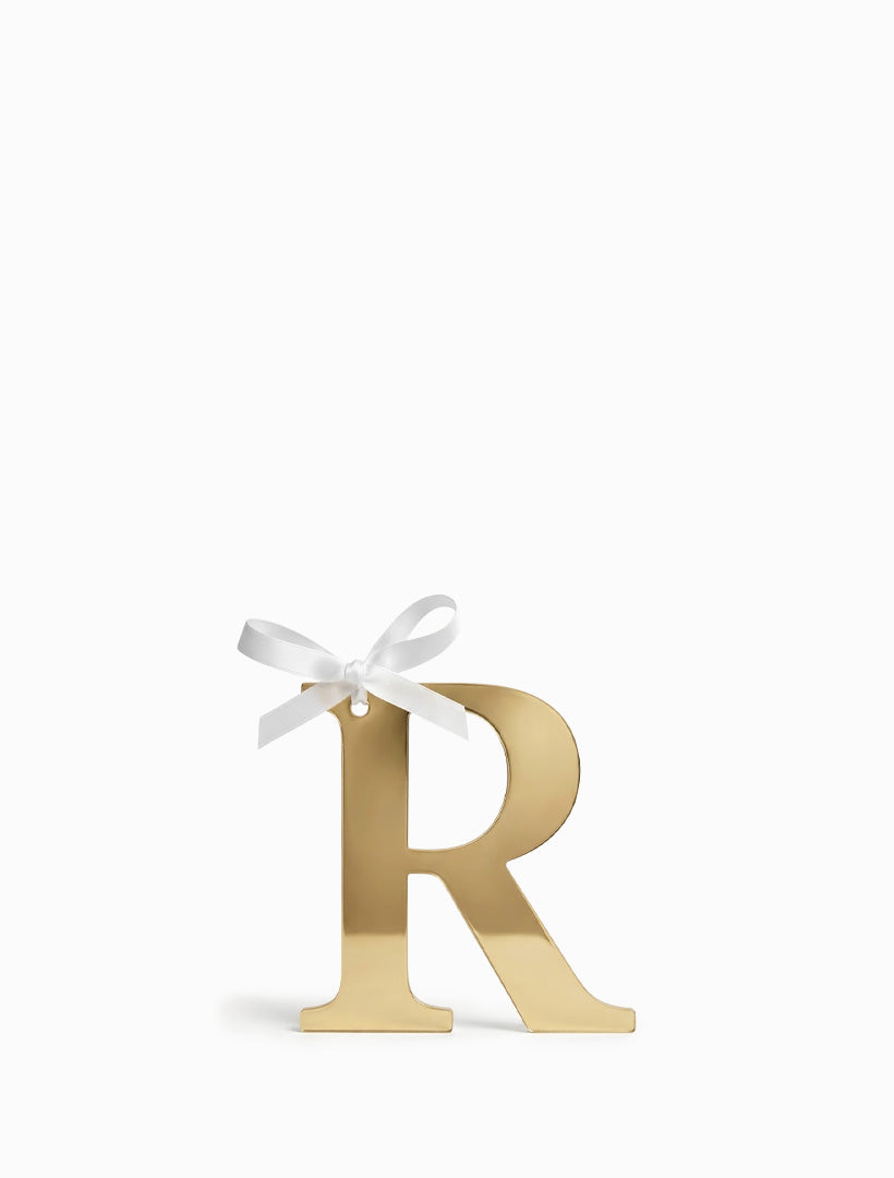 Hanging Letter R Gold
