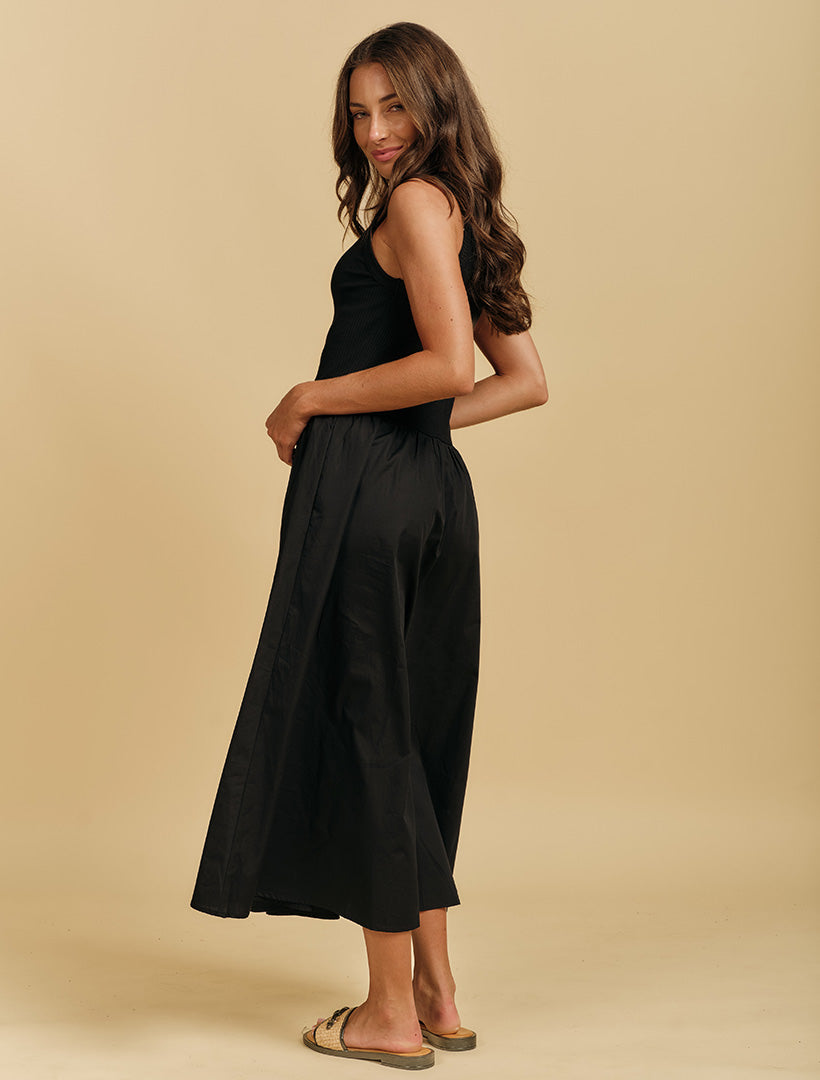 Raven Cotton Dress Black