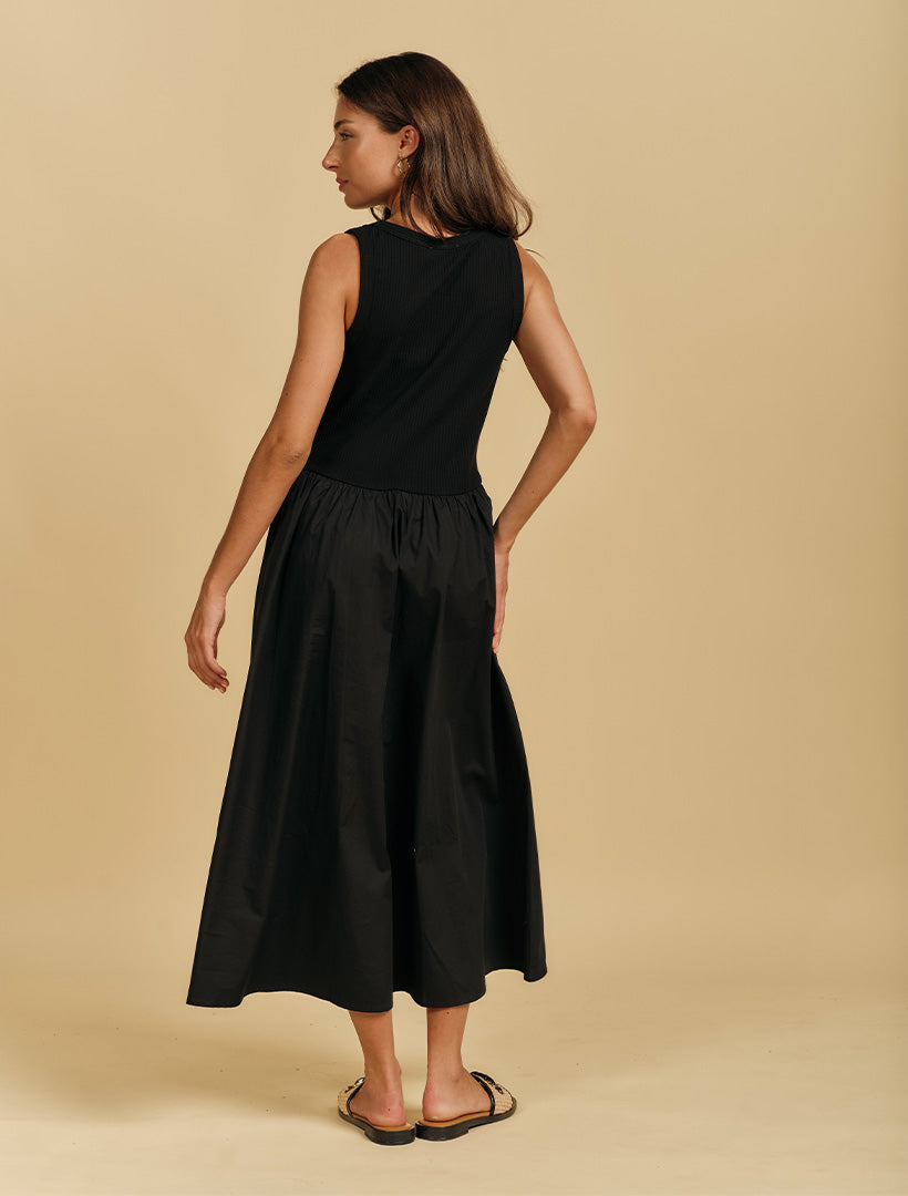 Raven Cotton Dress Black