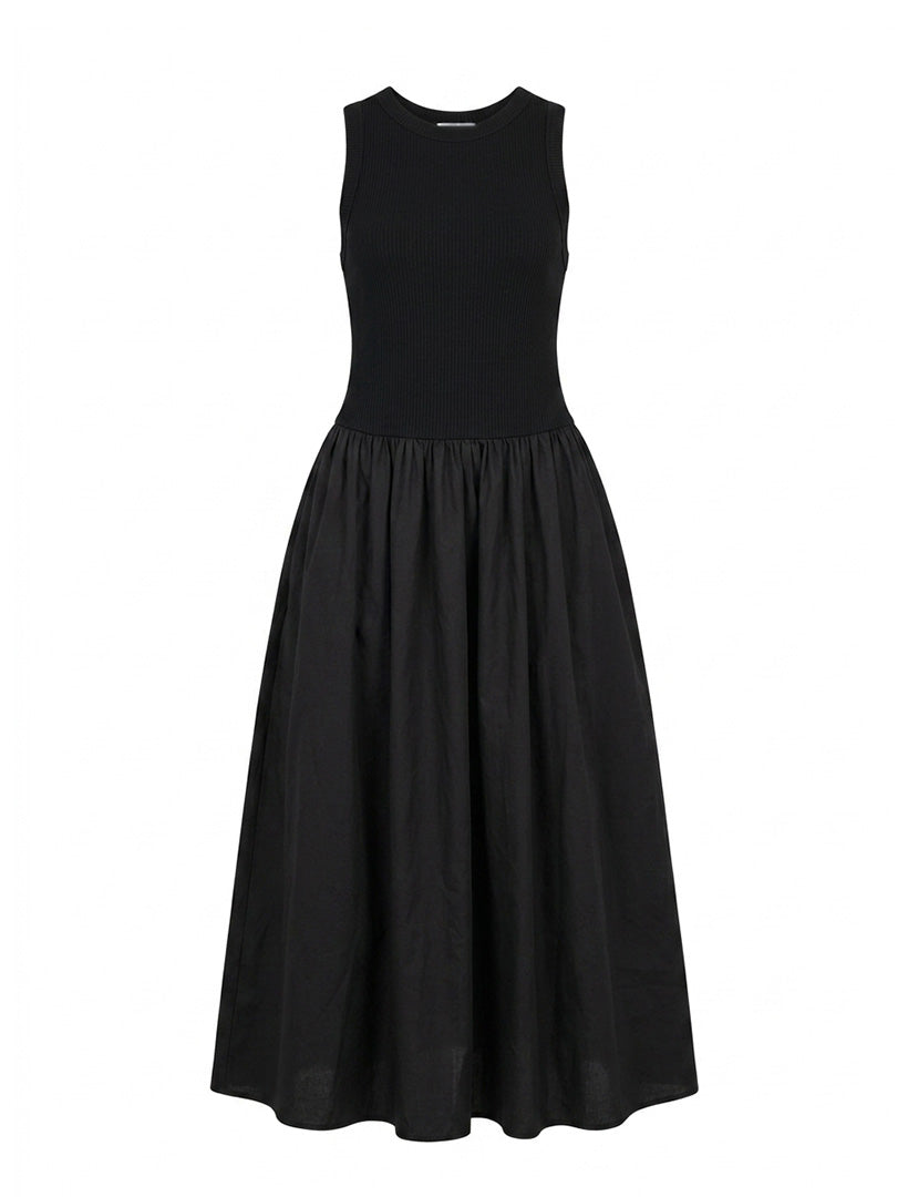 Raven Cotton Dress Black