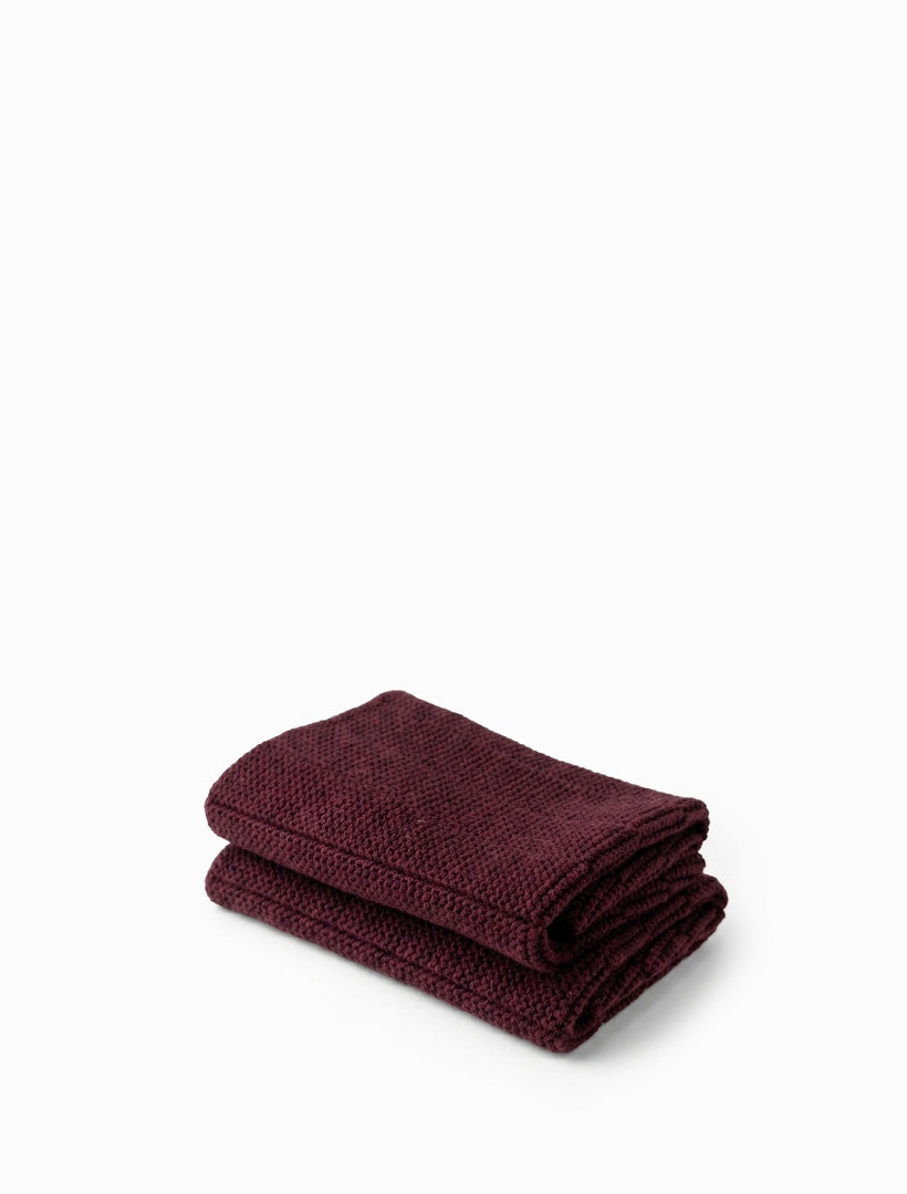Organic Dishcloths Set of 2 Merlot