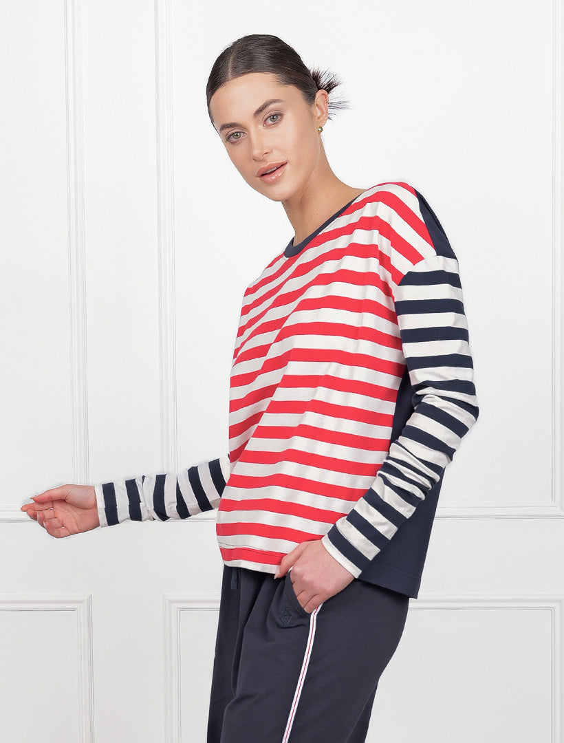 Regatta Stripe Long Sleeve Tee Multi Coloured