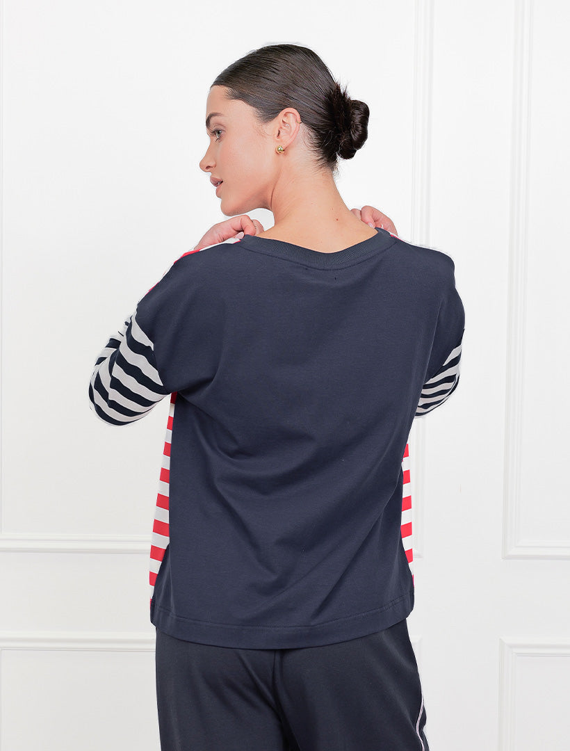 Regatta Stripe Long Sleeve Tee Multi Coloured