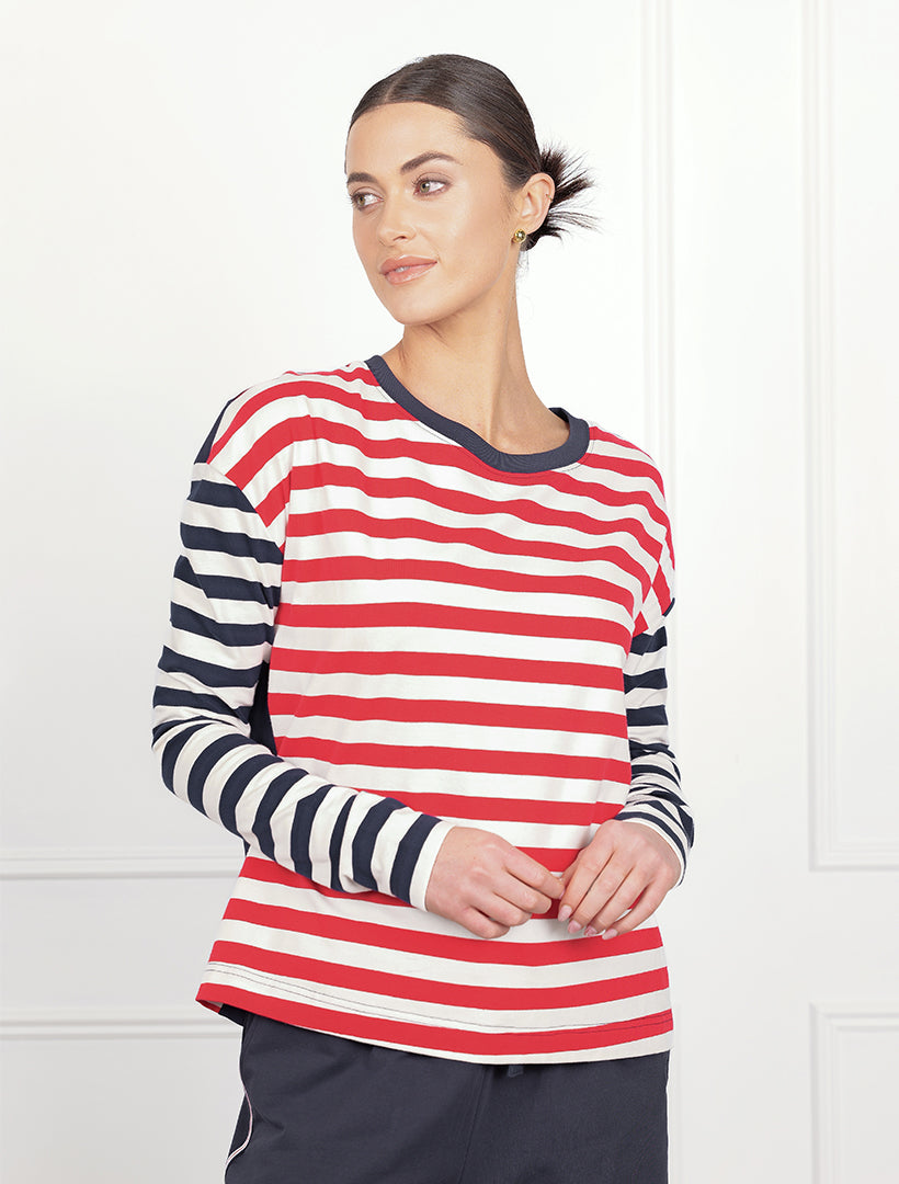Regatta Stripe Long Sleeve Tee Multi Coloured