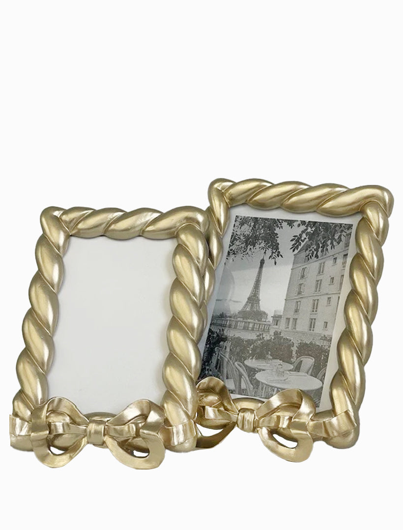 Front view - gold ribbon frame