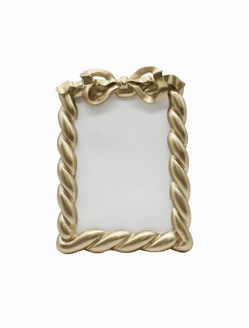 Front view - gold ribbon frame