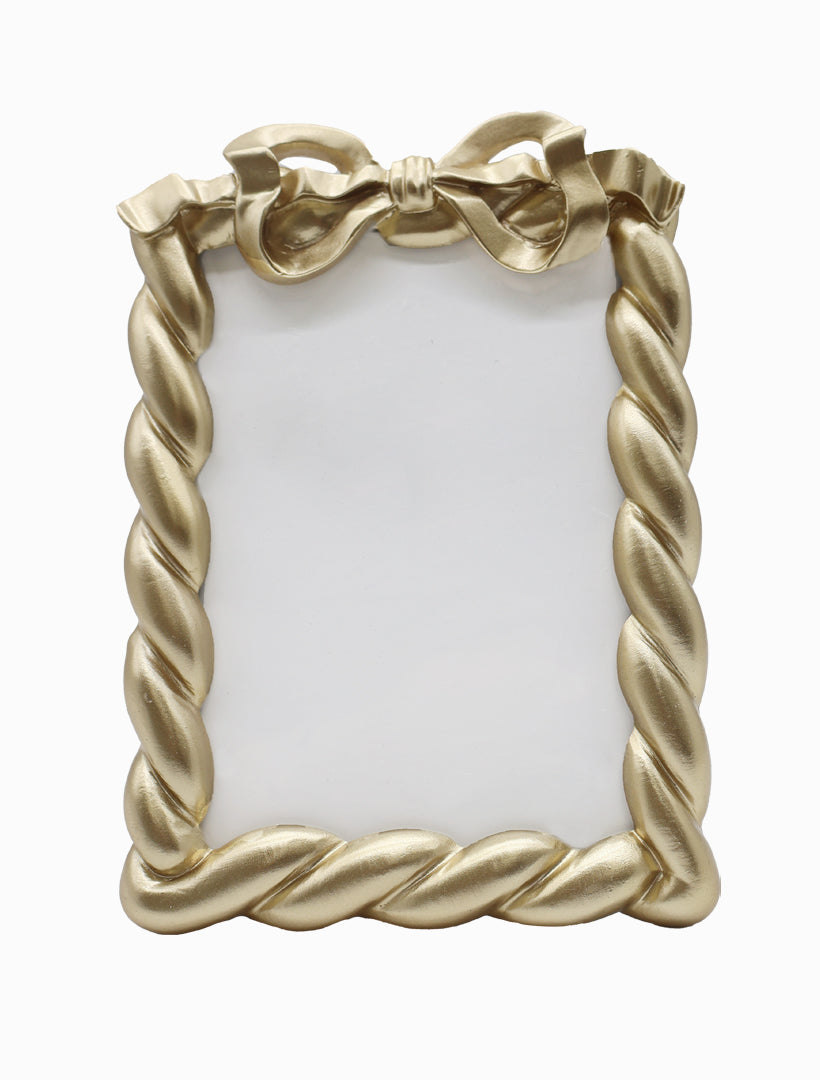 Front view - gold ribbon frame