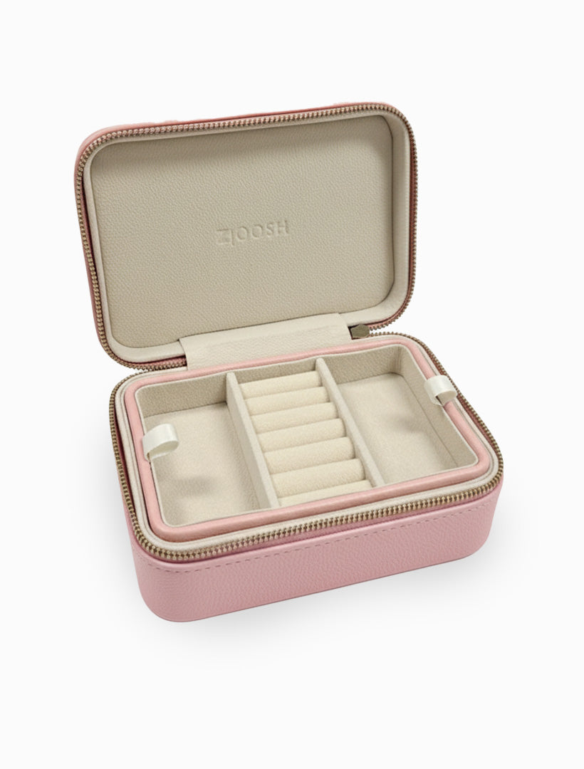 Rectangle Jewellery Case Pebble Pink