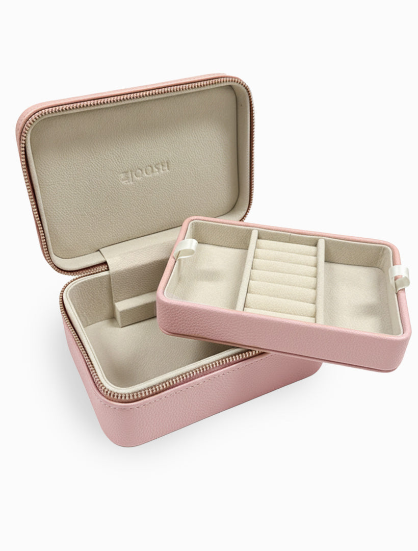 Rectangle Jewellery Case Pebble Pink