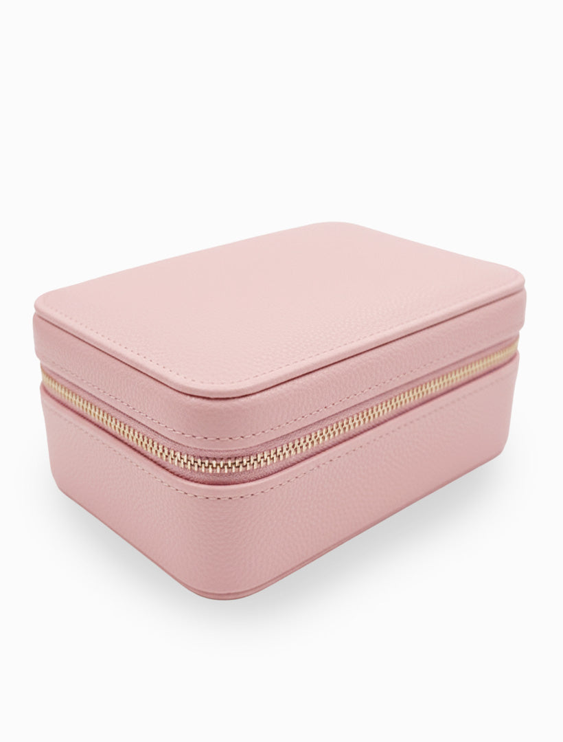 Rectangle Jewellery Case Pebble Pink