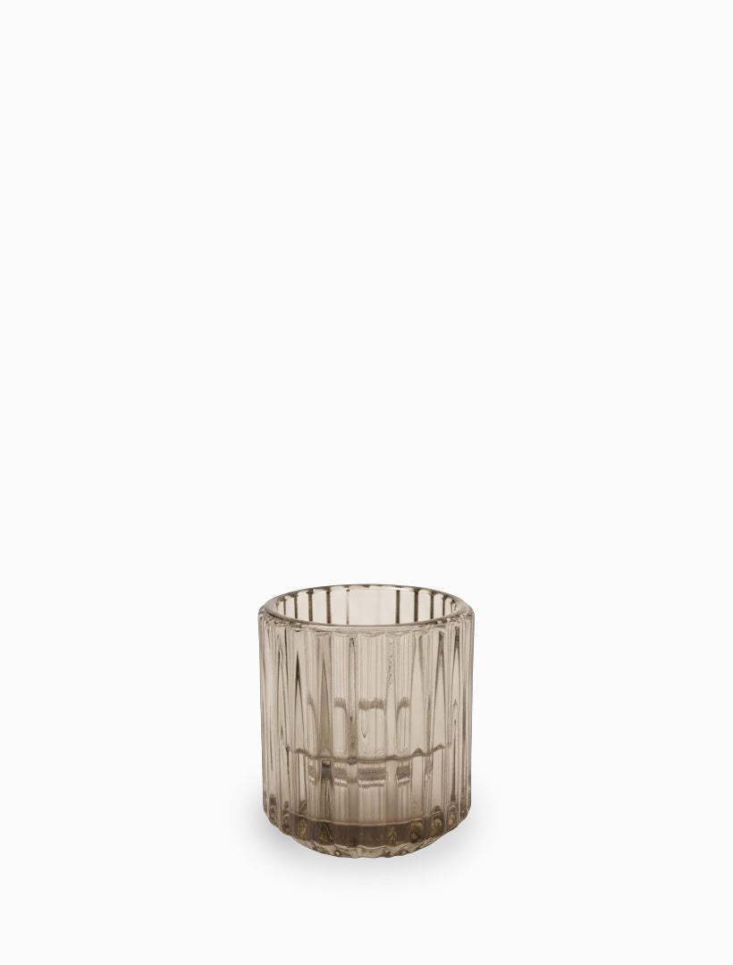 Reversible Ribbed Candleholder Smoke