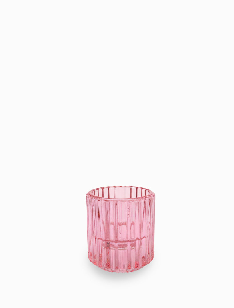 Reversible Ribbed Candleholder Blush