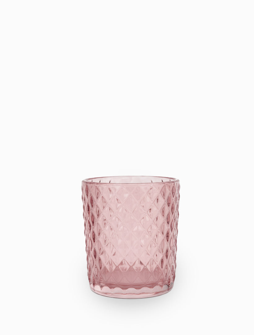 Ribbed Cup Tealight Holder Blush