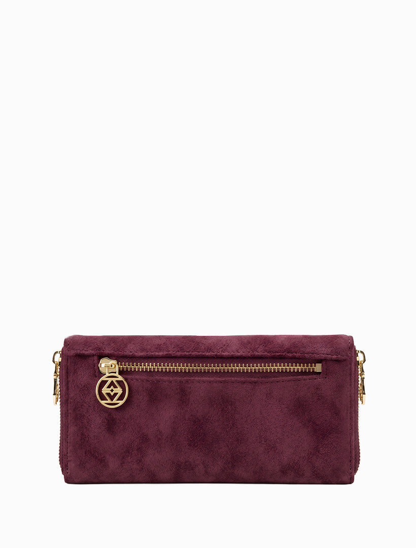 Rochester Eco Suede Purse Burgundy