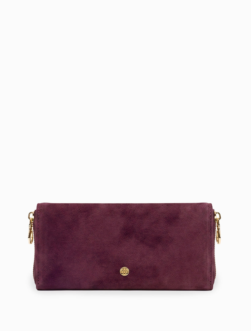 Rochester Eco Suede Purse Burgundy