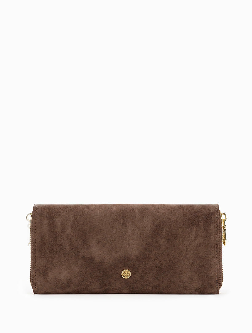 Rochester Eco Suede Purse Chocolate
