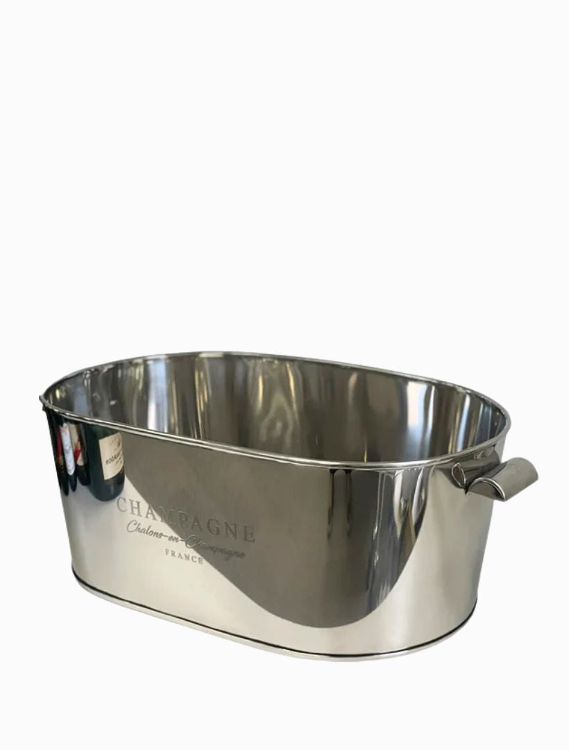 Oval Stainless Bucket Logo