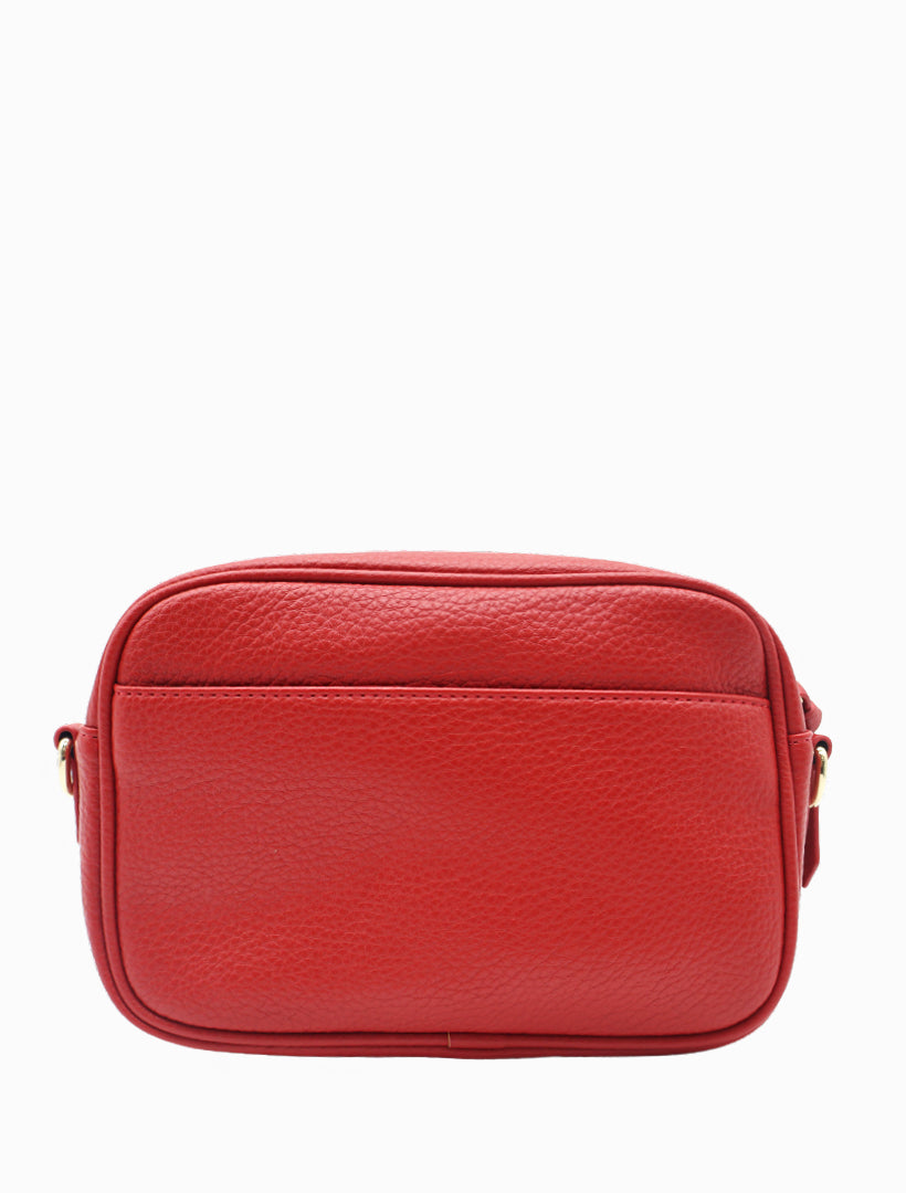 Back view - red cross body bag