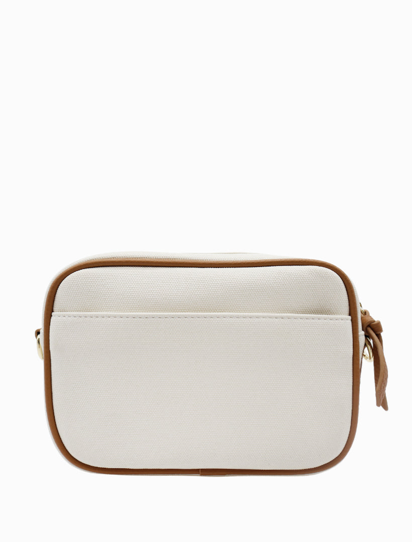 Ruby Canvas Cross Body Bag White