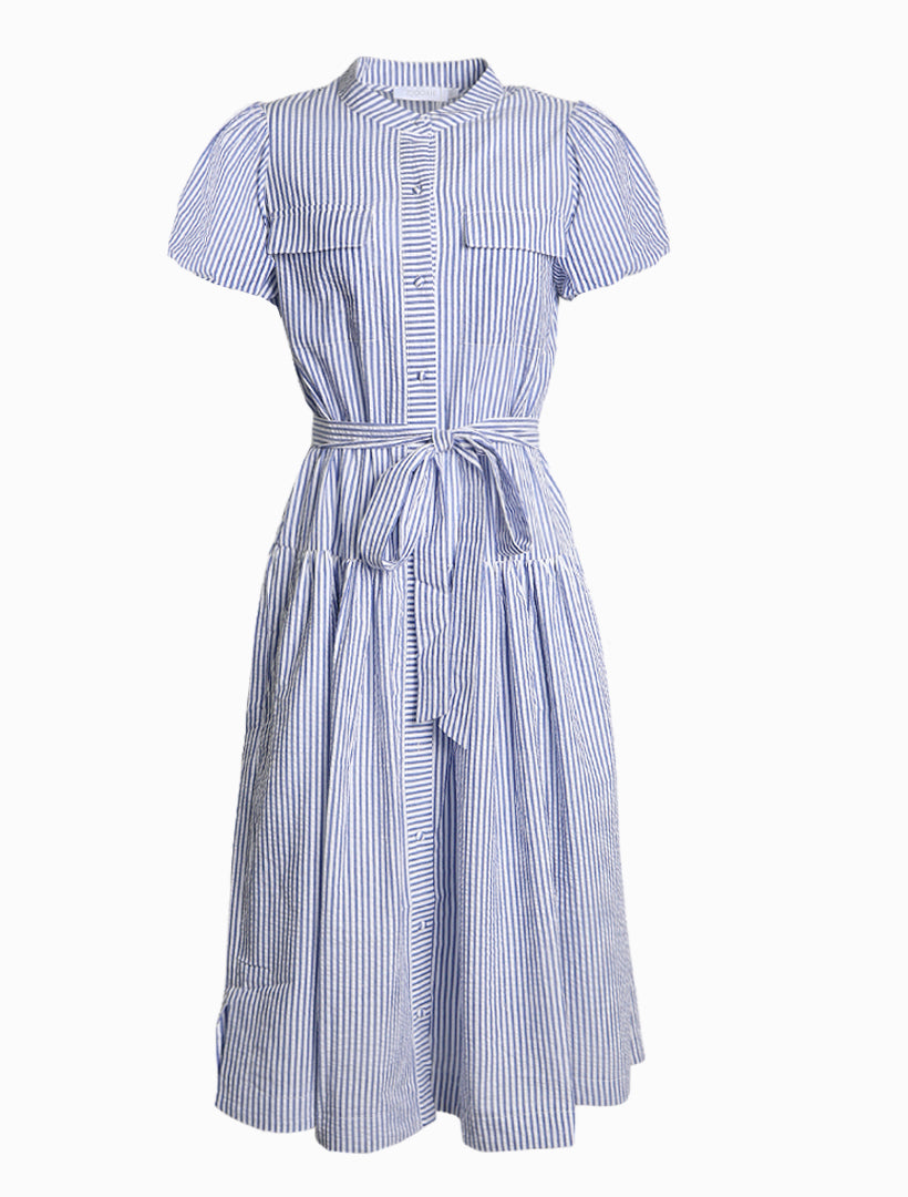 Sandy Stripe Dress Blue