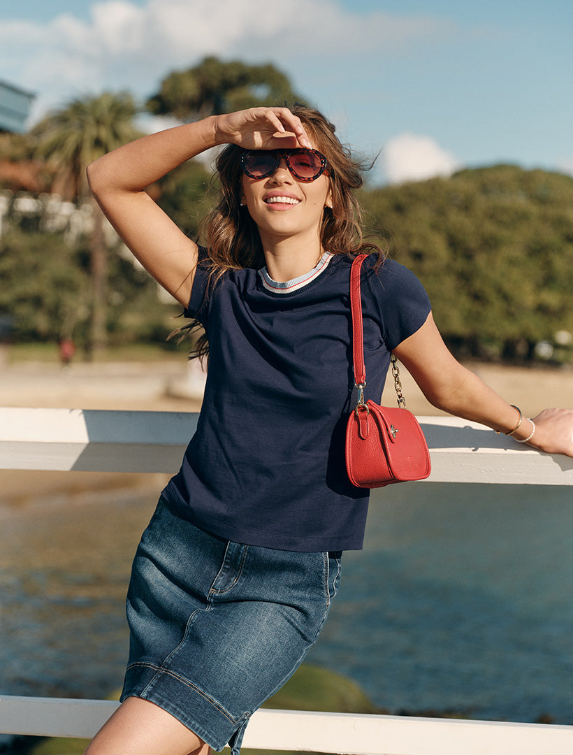 Sapphire Cargo Denim Skirt Indigo