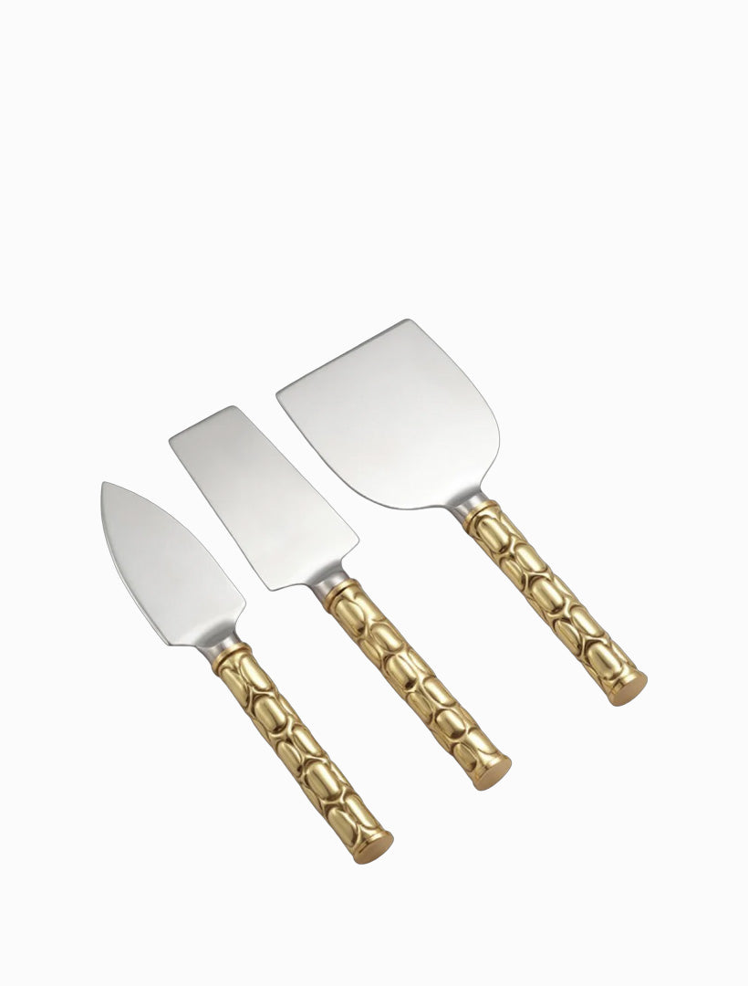 Set 3 Brass Cheese Set