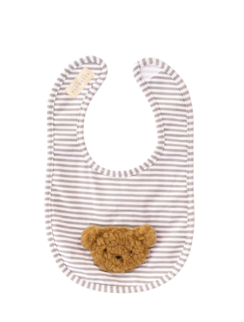 Sherpa Bear Bib Caramel