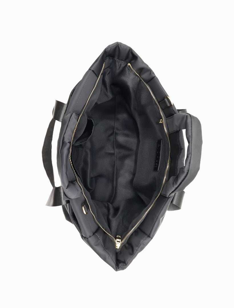 Quilted Voyager Bag Black - Zjoosh