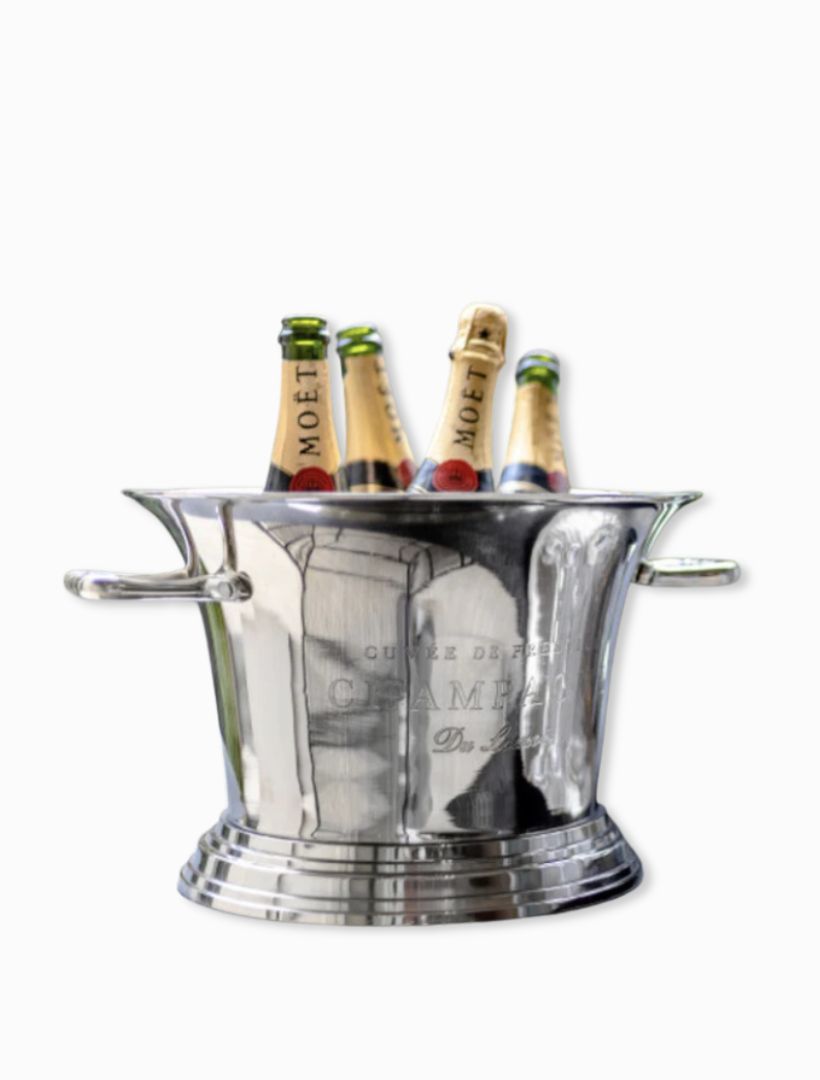 Front view - silver large ice bucket