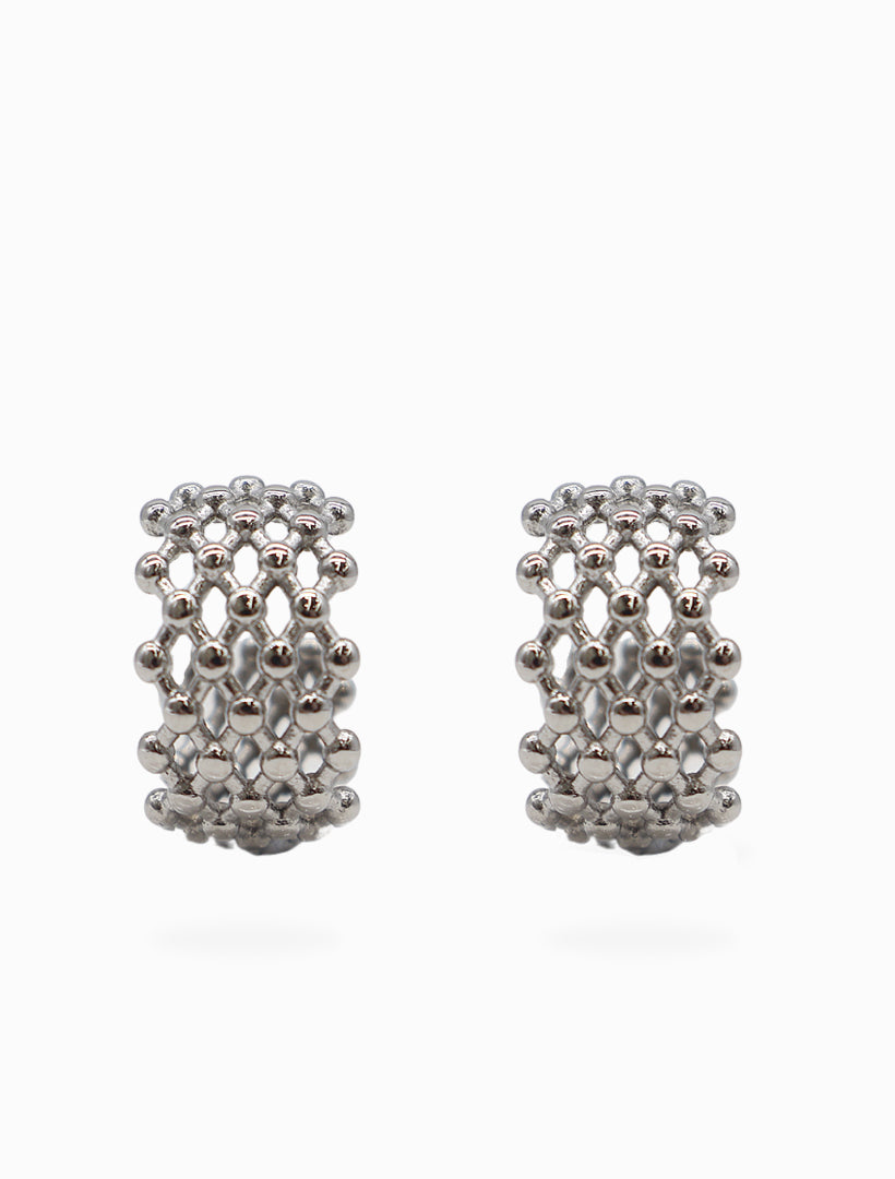 Lattice Hoops Silver