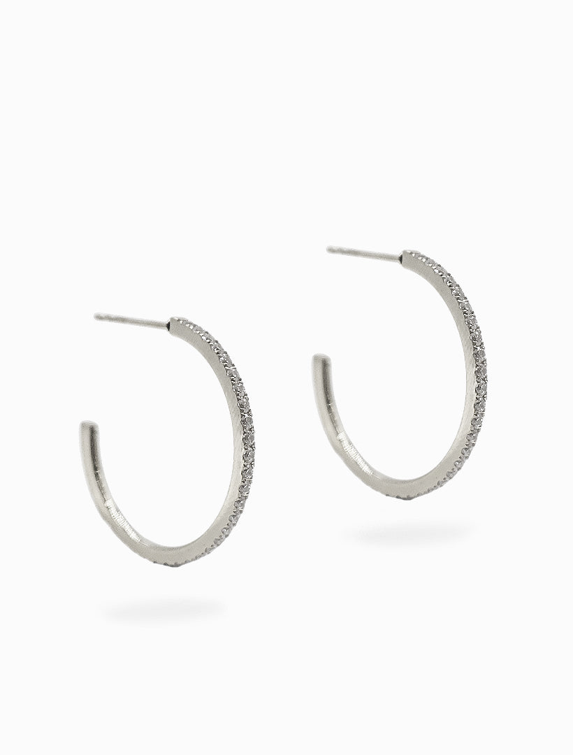 Side view - Silver hoops