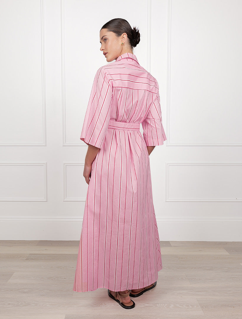 The Sloan Striped Dress Pink