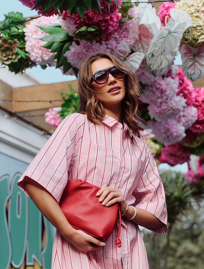 The Sloan Striped Dress Pink