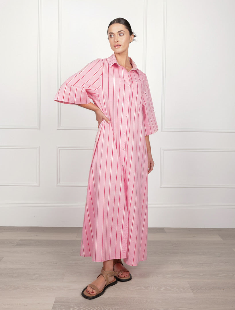 The Sloan Striped Dress Pink