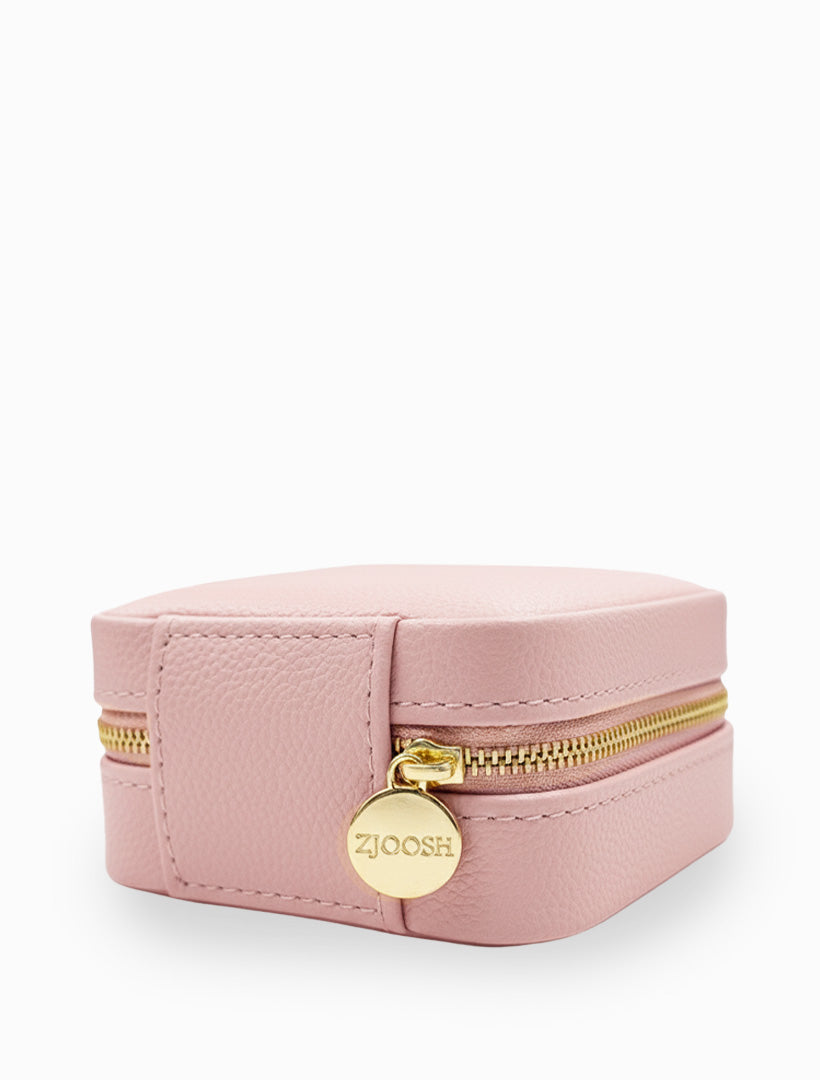 Square Jewellery Case Pebble Pink