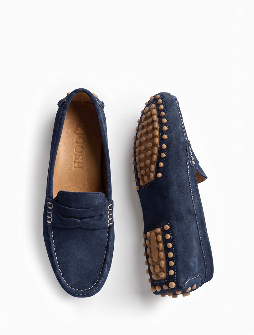 Suede Mila Driving Moccasin Navy