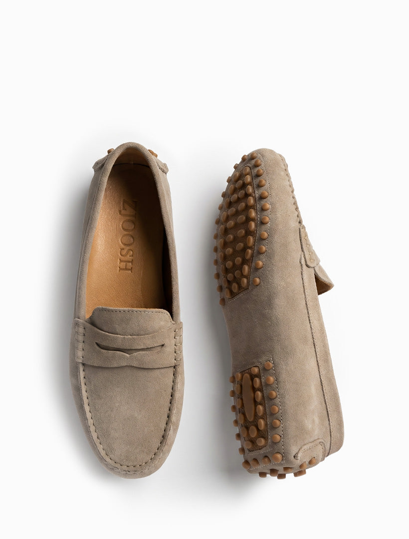 Suede Mila Driving Moccasin Caramel
