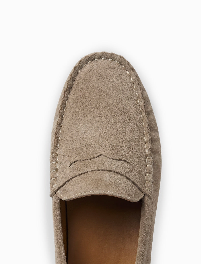 Suede Mila Driving Moccasin Caramel