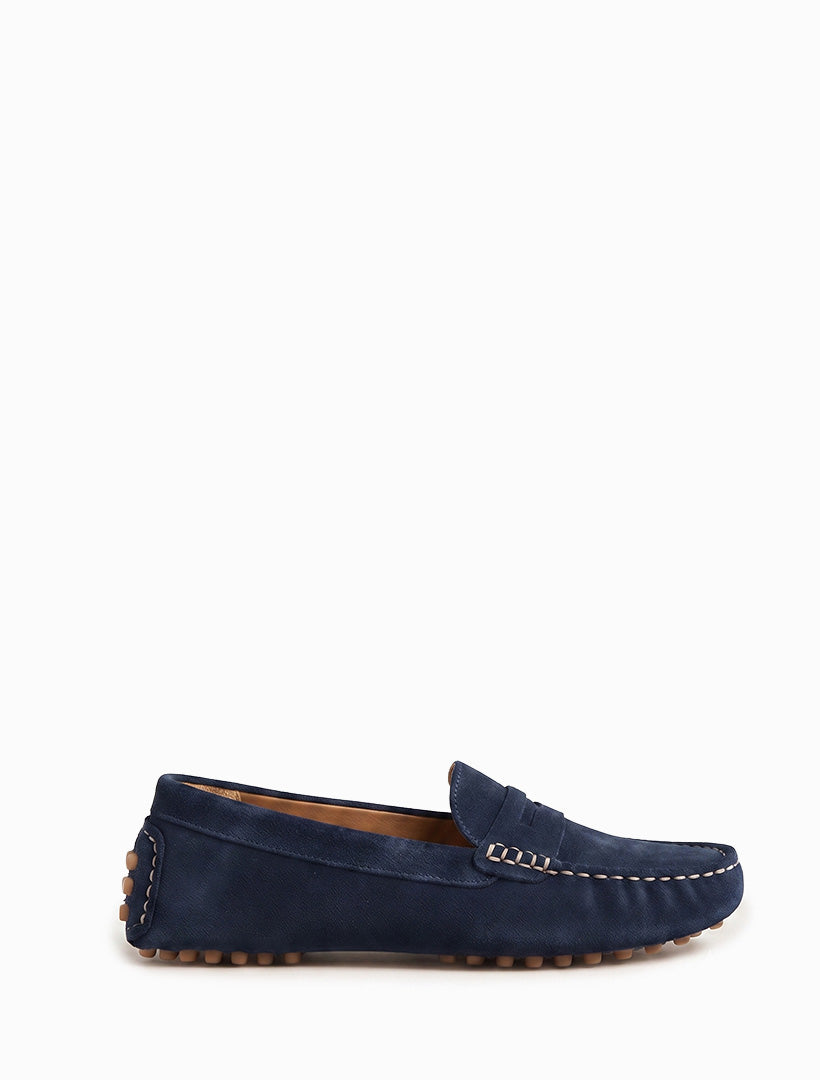 Suede Mila Driving Moccasin Navy