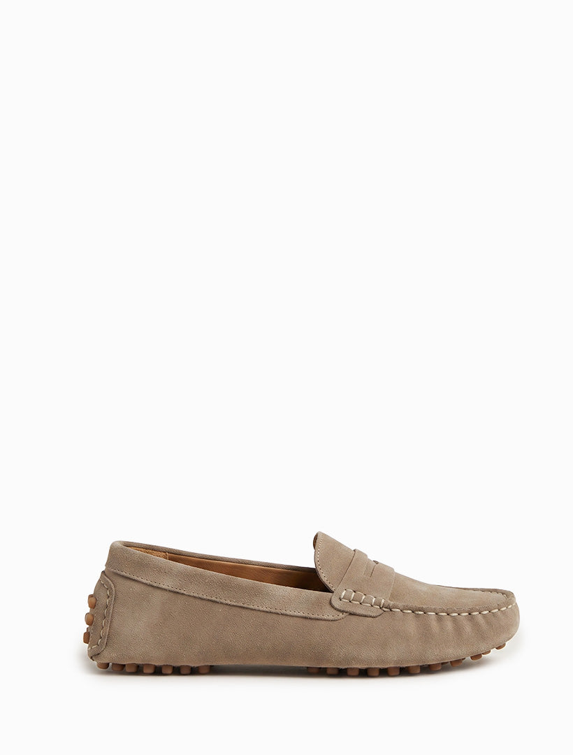 Suede Mila Driving Moccasin Caramel