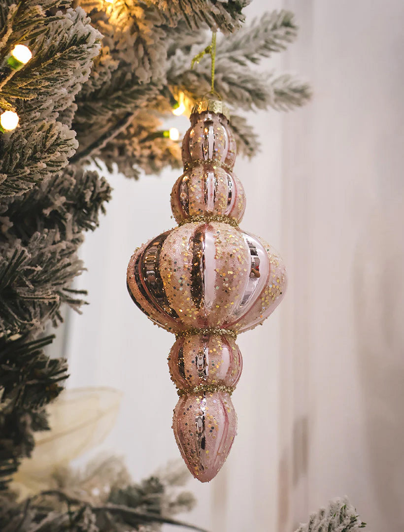 Sugar Pink Finial Bauble