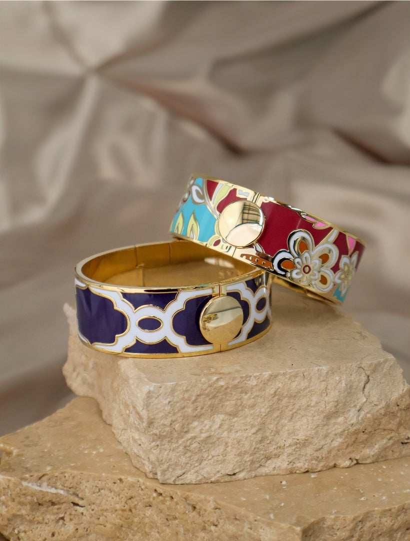 Symposium Enamel Cuff Navy - Zjoosh