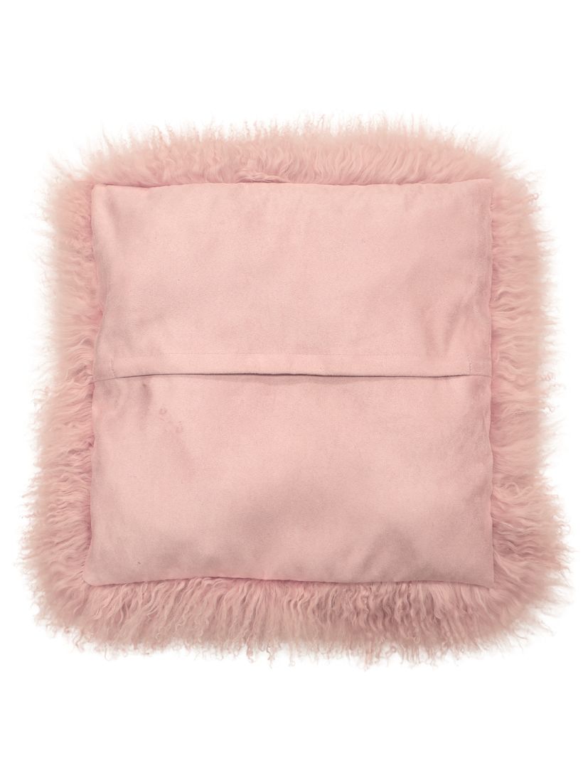 Tibetan Fur Cushion Blush